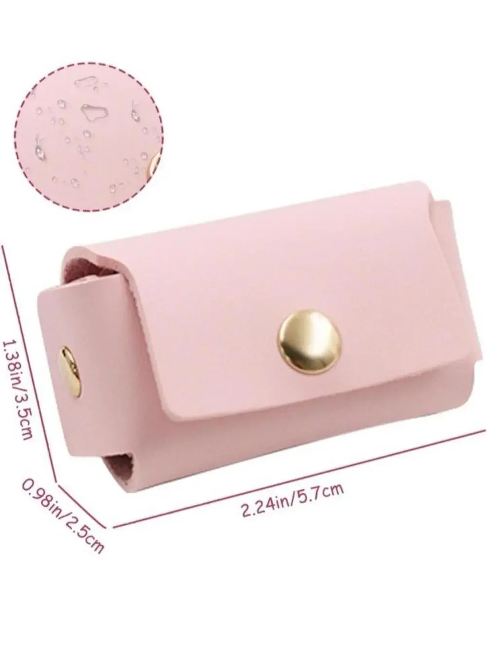 Ring Bag Holder for Dog Collar Wedding Proposal Pink PU Leather Clip-On